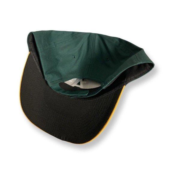 Oakland As Team MLB Velco Strap back Hat green yellow - Picture 2 of 3